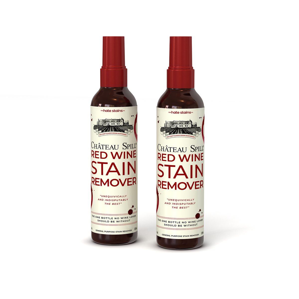 Chateau Spill Red Wine Stain Remover 4oz Bottle: 2 Pack