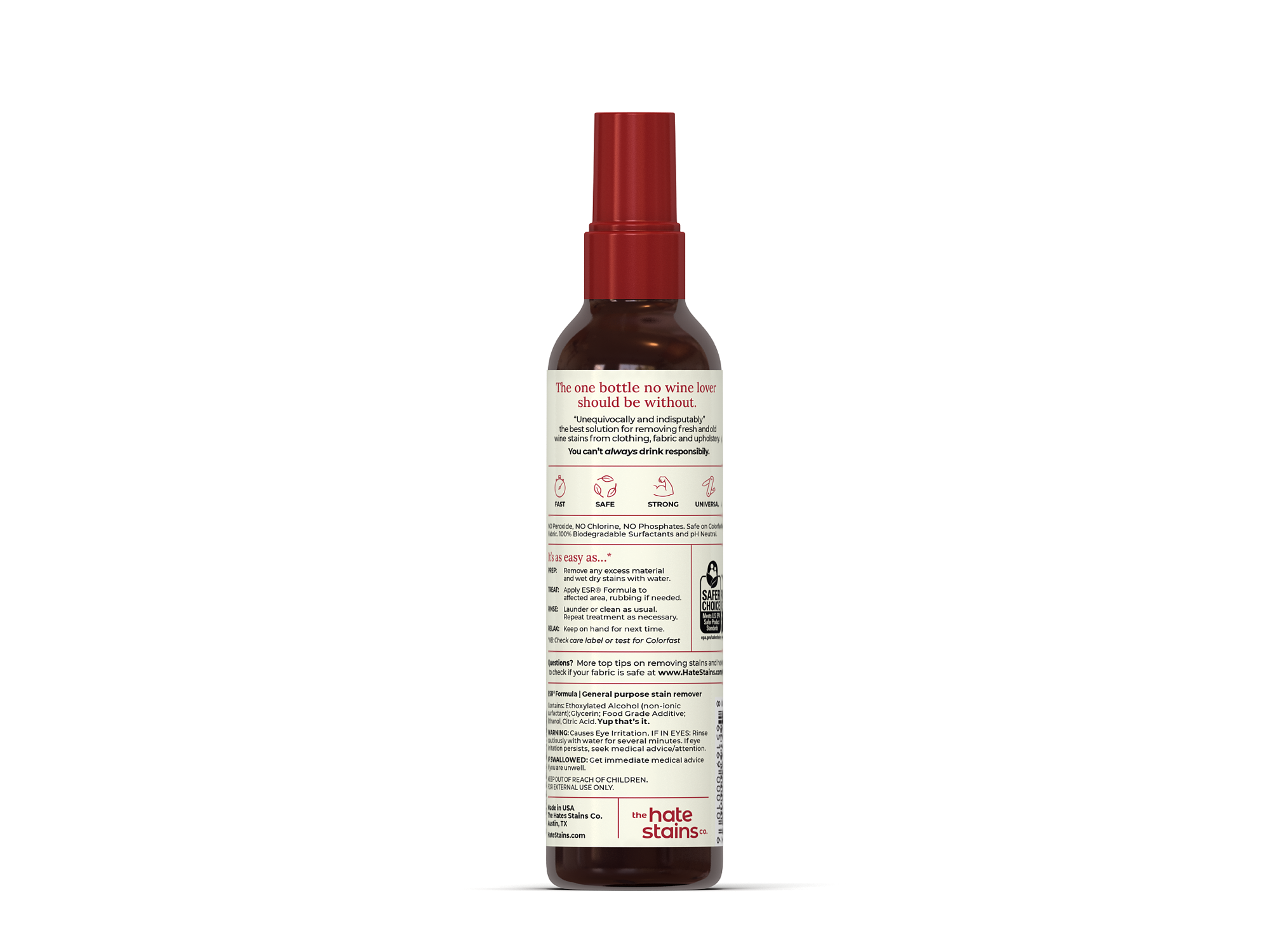 Chateau Spill Red Wine Stain Remover 4oz Bottle - The Hate Stains Co.